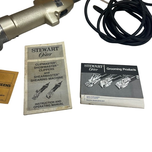 STEWART OSTER CLIPMASTER MODEL 510A LIVESTOCK ANIMAL CLIPPER SHEARS HORSES SHEEP - Picture 8 of 16